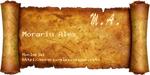 Morariu Alex névjegykártya
